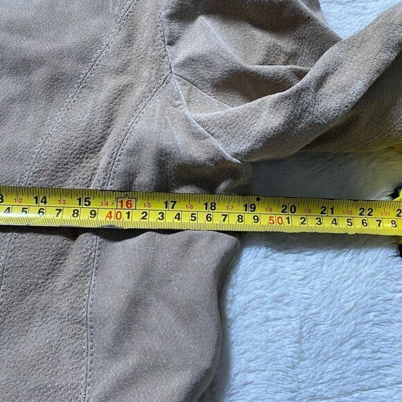 Wilson’s Leather Beige Women’s Zip Up Leather Suede Jacket - Picture 6 of 6